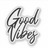 "GOOD VIBES"ステッカー透明 シール (正面)