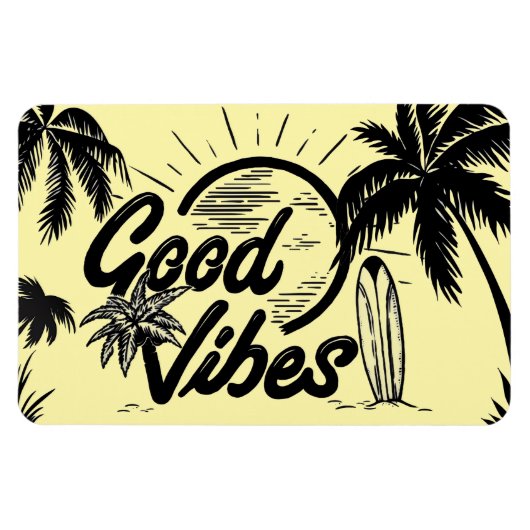 "Good Vibes" マグネット (横)