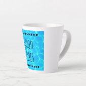 Good Vibes 澄ん Blue Pool Water写真 カフェラテマグ (右アングル)