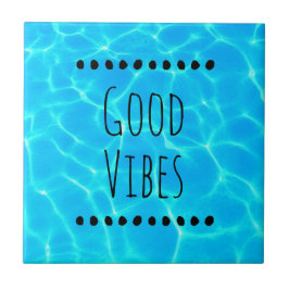 Good Vibes 澄ん Blue Pool Water写真 タイル