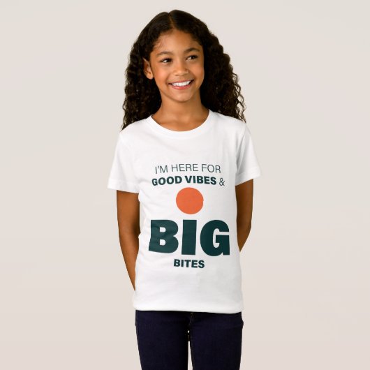 Good Vibes and Big Bites Kids Tshirt Tシャツ (正面フル)