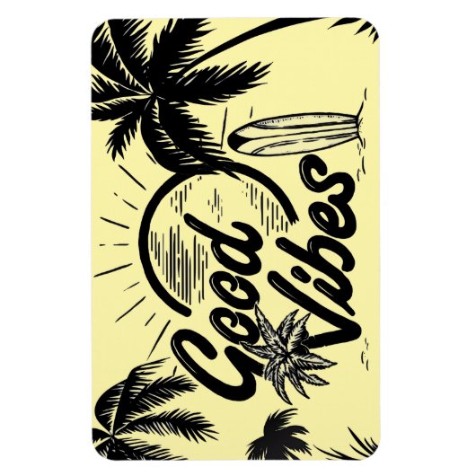 "Good Vibes" Art Design Magnet マグネット (縦)