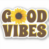 Good Vibes | Bright Sunflower Contour シール (正面)
