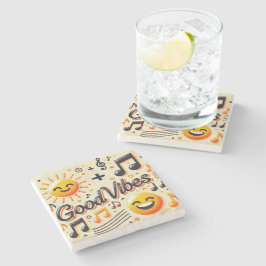 ☀️ + 🎶 = GOOD VIBES Coaster ストーンコースター