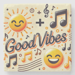 ☀️ + 🎶 = GOOD VIBES Coaster ストーンコースター