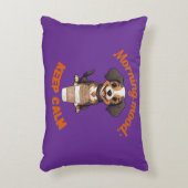 Good Vibes & Coffee - Puppy よくはしゃぐ Digital Artwor アクセントクッション (正面(垂直))