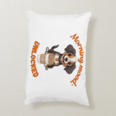 Good Vibes & Coffee - Puppy よくはしゃぐ Digital Artwor アクセントクッション (裏面(縦))