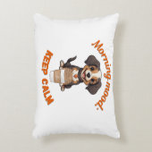 Good Vibes & Coffee - Puppy よくはしゃぐ Digital Artwor アクセントクッション (正面(垂直))