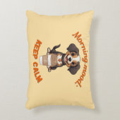 Good Vibes & Coffee - Puppy よくはしゃぐ Digital Artwor アクセントクッション (正面(垂直))