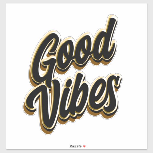 Good Vibes Custom-Cut Vinyl Sticker シール (シート)