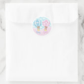Good Vibes Dog | Colorful Tie-Dye Round Sticker ラウンドシール (バッグ)