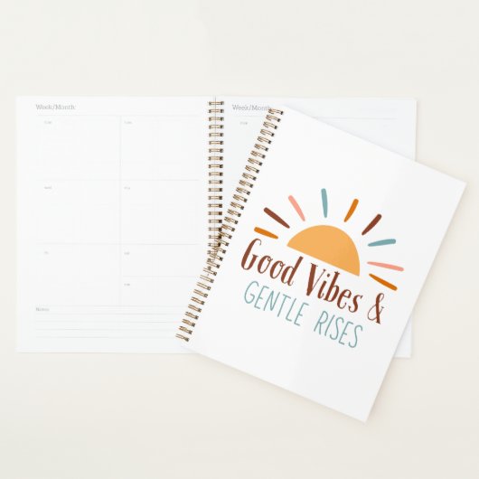 Good Vibes & Gentle Rises Boho Notebook/Journal プランナー手帳 (ディスプレー)