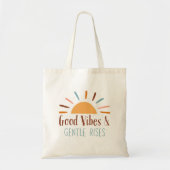 Good Vibes & Gentle Rises Boho Tote Bag トートバッグ (正面)
