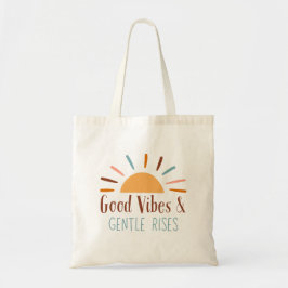 Good Vibes & Gentle Rises Boho Tote Bag トートバッグ