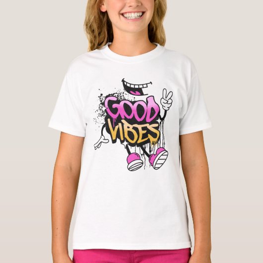 Good Vibes Graffiti Tシャツ (正面)