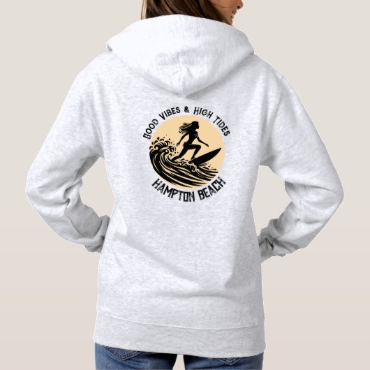 Good Vibes & High Tides Womens パーカ (裏面)