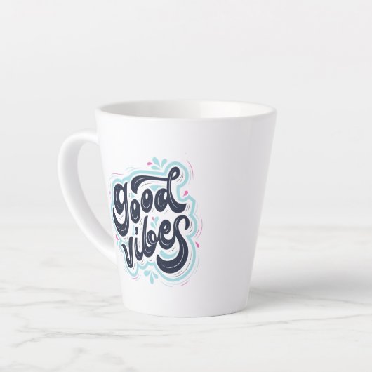 Good Vibes Latte Mug カフェラテマグ (左アングル)