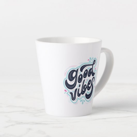 Good Vibes Latte Mug カフェラテマグ (右アングル)