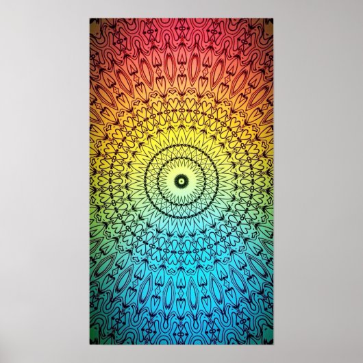 Good Vibes Mandala #5ポスター ポスター (正面)