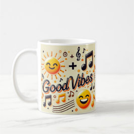 ☀️ + 🎶 = GOOD VIBES Mug コーヒーマグカップ
