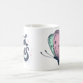 Good Vibes Mug with Aesthetic Butterfly Design コーヒーマグカップ (中央)