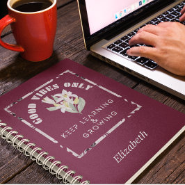 Good Vibes Onlyの成長保学デザイン ノートブック