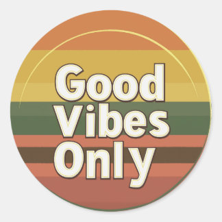 Good Vibes Onlyステッカー ラウンドシール