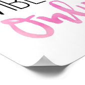 'Good Vibes Only'プリント//ピンク ポスター (角)