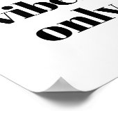 Good Vibes Onlyミニマやる気を起こさせるリストモダン ポスター (角)