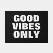 "Good Vibes Only"おもしろい感動的引用文形式 ドアマット (正面)