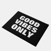"Good Vibes Only"おもしろい感動的引用文形式 ドアマット (アングル)