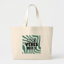 'Good Vibes Only' フォレストグリーン ウェーブ柄 オーディナル 