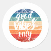 Good Vibes Only ラウンドシール (正面)