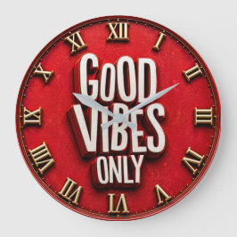 Good Vibes Only ラージ壁時計