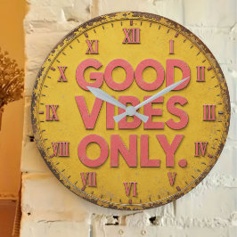 Good Vibes Only ラージ壁時計
