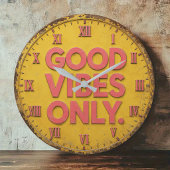 Good Vibes Only ラージ壁時計
