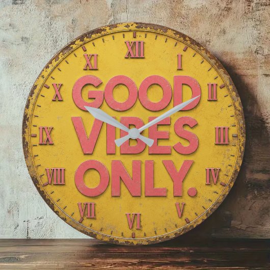 Good Vibes Only ラージ壁時計