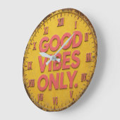 Good Vibes Only ラージ壁時計 (傾斜)