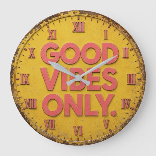 Good Vibes Only ラージ壁時計 (正面)