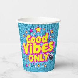 Good Vibes Only - 前向きパーティー紙カップ 紙コップ