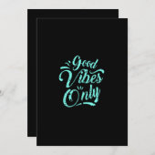 good vibes only 招待状 (正面/裏面)