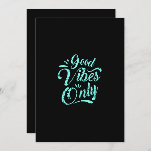 good vibes only 招待状 (正面/裏面)