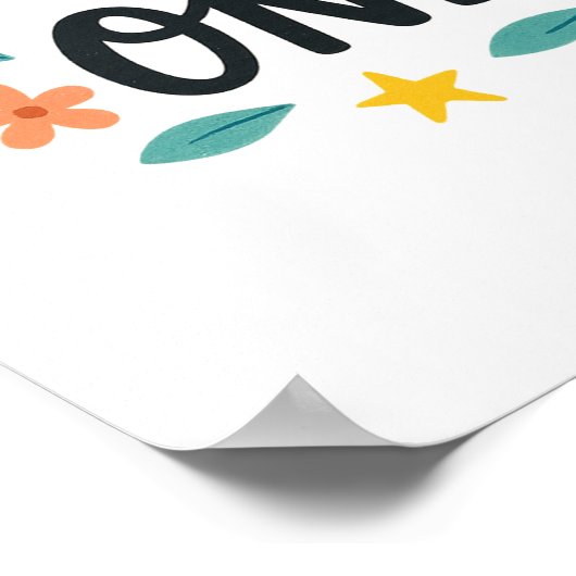 Good Vibes Only – 明るく日当たりの良い印刷可能なウォールアート ポスター (角)