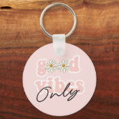 Good Vibes Only 70のHippieスローガン キーホルダー (裏面)