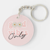 Good Vibes Only 70のHippieスローガン キーホルダー (裏面)