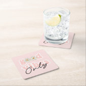 Good Vibes Only 70のHippieスローガン スクエアペーパーコースター (インサイチュ)