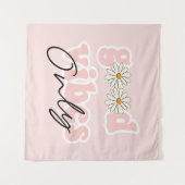 Good Vibes Only 70のHippieスローガン タペストリー (正面(横))