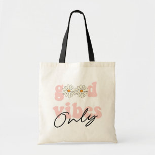 Good Vibes Only 70のHippieスローガン トートバッグ
