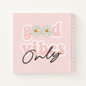 Good Vibes Only 70のHippieスローガン ノートブック (裏面)