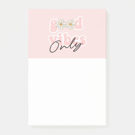 Good Vibes Only 70のHippieスローガン ポストイット (正面)